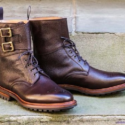 Handmade leather lace up dress boots for men lace up boots custom made man boots - Thumbnail 3