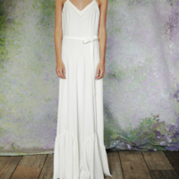 Simple Bohemian Wedding Dress, Boho Wedding Dress, Strapless Wedding Dresses Bridal Dress, Elegant Wedding Gown Bridal Gown,416 - Thumbnail 1