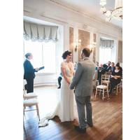 Lace Short Cap Sleeve A Line Wedding Dresses Simple Chiffon Sweep Train V Neck Bridal Gown Button Back Pleats Boho Beading Belt,418 - Thumbnail 2