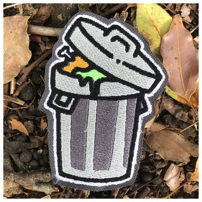 Trash can grey patch