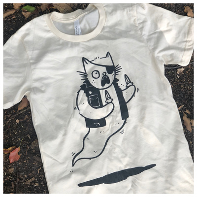 GHOST CAT T-SHIRT (natural)