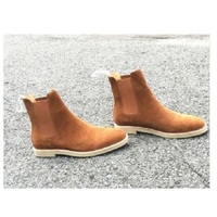 Handmade Men's Chelsea Ankle Dress Boots, Real Suede Office Boots - Thumbnail 1