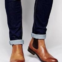 Handmade Men Tan color Chelsea boots, Men ankle leather boots, Men boot fashion - Thumbnail 4