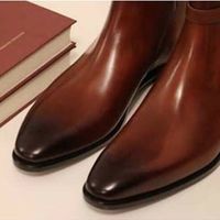 Handmade Mens brown Jodhpurs boots Men Brown leather Ankle boots, boots for mens - Thumbnail 1