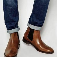 Handmade Men Brown Leather Chelsea Boots, Men Casual Boots, Men Ankle boots - Thumbnail 4