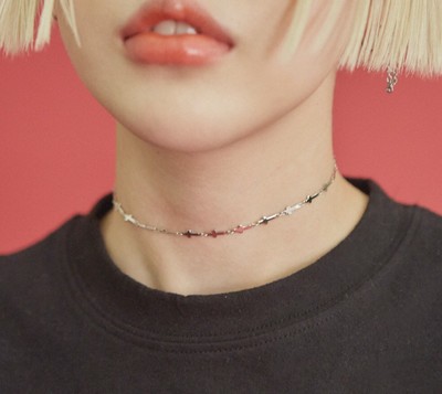 Free Shipping-LITTLE CROSS CHOKER NECKLACE