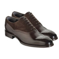 Handmade Men's Brown Formal Shoes, Men Leather Suede Dress Formal Lace Up Shoes - Thumbnail 4