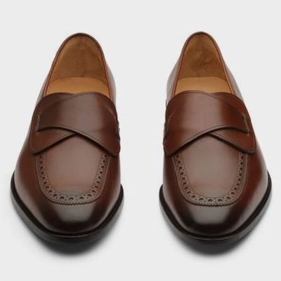 Latest Handmade Two Tone Moccasin Fornal Shoes In Genuine Leather For Men