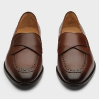 Latest Handmade Two Tone Moccasin Fornal Shoes In Genuine Leather For Men - Thumbnail 1