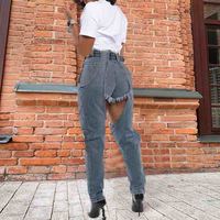 Sexy High Waist Cowboy Pants - Thumbnail 1
