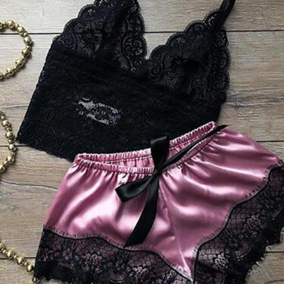 Fashion sexy lace bra split two-piece underwear set - Thumbnail 4