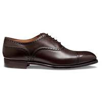Mens Formal Handmade Shoes Dark Brown Leather Toe Cap Brogue Oxford Wingtip Boot - Thumbnail 1