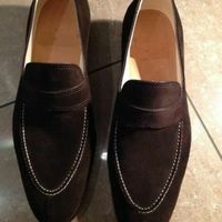 Mens Handmade Formal Shoes Brown Suede Moccasins Slip On Casual Wear Dress Boots - Thumbnail 4