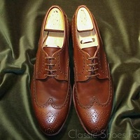 Mens Formal Shoes Bespoke Handmade Leather Oxford Brogue Wingtip Derby Boots New - Thumbnail 2