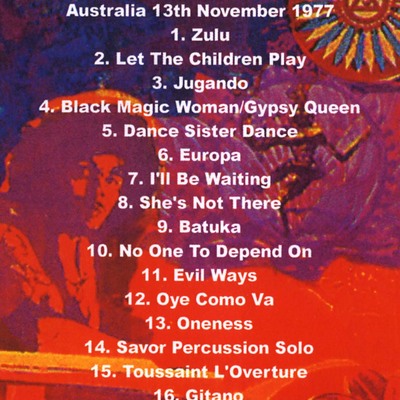 Santana the serpent down under 1977 dvd