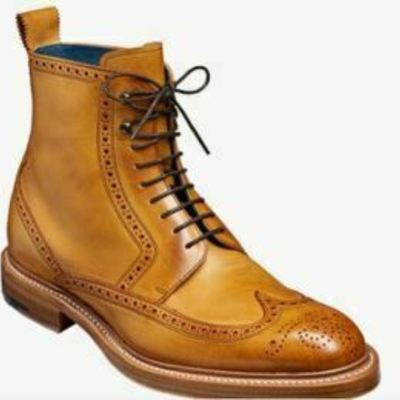  custom made genuine leather oxford brogue custom march boots for men - Thumbnail 3