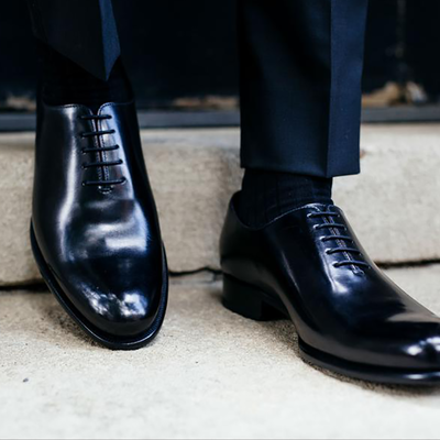 Official pairs black patina wholecut lace up fastening premium leather dress shoes for men