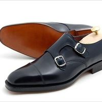 Mens Handmade Shoes Double Monk Dress Quality Leather Formal Wear Casual Boots - Thumbnail 3