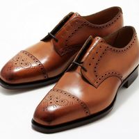 Mens Genuine Leather Handmade Hollow Out Oxfords Leather Shoes Business - Thumbnail 4