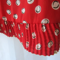 Red Poppy Sheer Tie-Blouse - Thumbnail 2