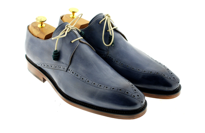 NEW MEN LUXURY CLASSIC HANDMADE GREY SHOES