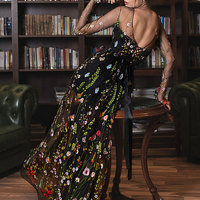 Embroidered formal dress / Floral maxi dress Evening dress Prom dress Floral Dress Long evening dress Long gown Embroidered dress Ball gown，435 - Thumbnail 2