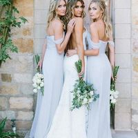 Elegant Off the Shoulder Sky Light Blue Chiffon Pleat Bridesmaid Dresses,446 - Thumbnail 1