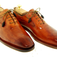 Men NEW HANDMADE LUXURY OXFORDS Goodyear Welted Shoe - Thumbnail 4