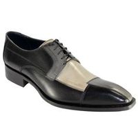 New Handmade Black & Multi Calfskin Leather Oxfords - Thumbnail 2