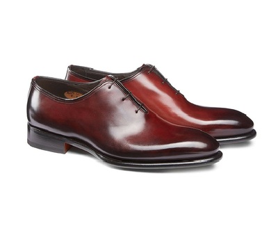 Men Handmade Burgundy Leather Whole Cut Dress shoes custom lace up shoe for men