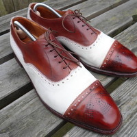 Handmade Correspondent Oxfords for Mens Custom Made Premium Quality Lace Up Shoe - Thumbnail 4