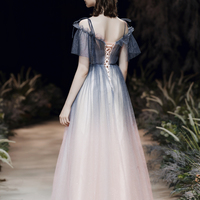 Stylish tulle sequins prom dress evening dress - Thumbnail 3