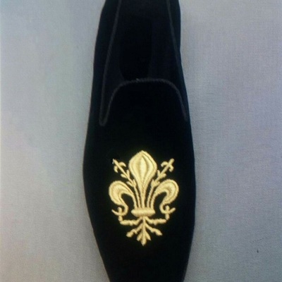 Handmade men velvet shoes loafer slippers men embroidered velvet shoes men shoes