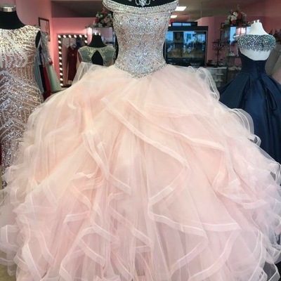 Pink ball gown quinceanera dresses princess gown birthday dress - Thumbnail 4