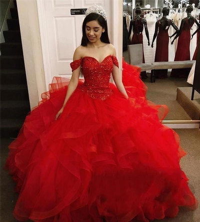 Ball Gown Off the Shoulder Pageant Gown Quinceanera Dresses