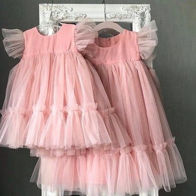 Cute coral flower girl dresses for kid - Thumbnail 5