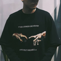 "YOU LOOKED LIKE HEAVEN AND I FELT LIKE HELL" T SHIRT - Thumbnail 1