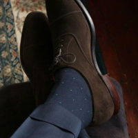 Pref Toe Balmoraal Cap Toe Oxfords Brown Suede Casual Wear Lace Up Shoes - Thumbnail 1