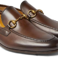 Handmade Men Brown Leather Splito Design Loafer Shoes - Thumbnail 1