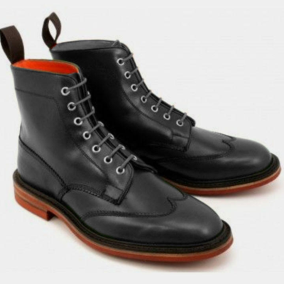 Classic desert wear black men ankle high boot in casual leather - Thumbnail 2