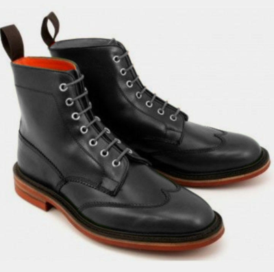 Classic Desert Wear Black Men Ankle High Boot In Casual Leather