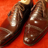 Men Chocolatey Brown Cap Toe Brogue Oxford Casual Leather Shoes - Thumbnail 4