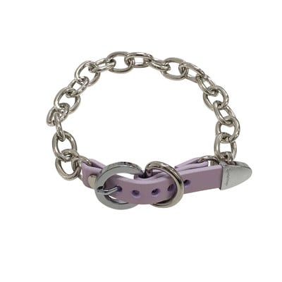 Viv choker ( lilac + silver )