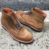 Handmade Men’s Ankle High Suede Boots, Men’s Tan Brown Split Toe Lace Up Boots - Thumbnail 4