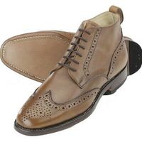 New Pure Handmade Camel Genuine Leather Lace up Chukka Boots for Men's - Thumbnail 4