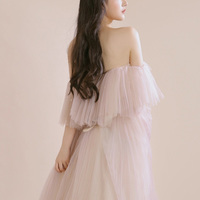 Cute tulle long prom dress formal dress - Thumbnail 3