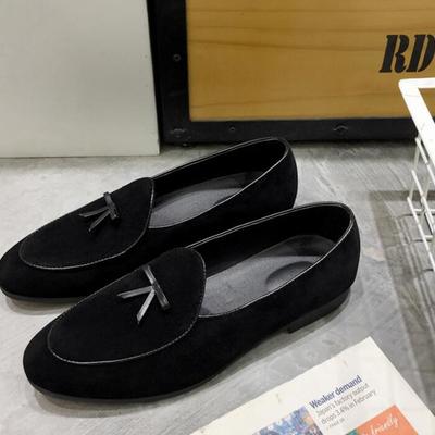 Men's black tussles suede loafers - Thumbnail 4