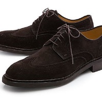 Optimal Livid Brown Wingtip Derby Royal Leather Men's Dress Shoes Made By Hand - Thumbnail 4