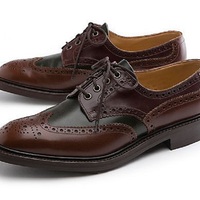 Customize Handmade Spectator Derby Genuine Leather Men's Formal Dress Shoes - Thumbnail 1