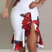 Retro Sling V-Neck Flouncing Dress - Thumbnail 2